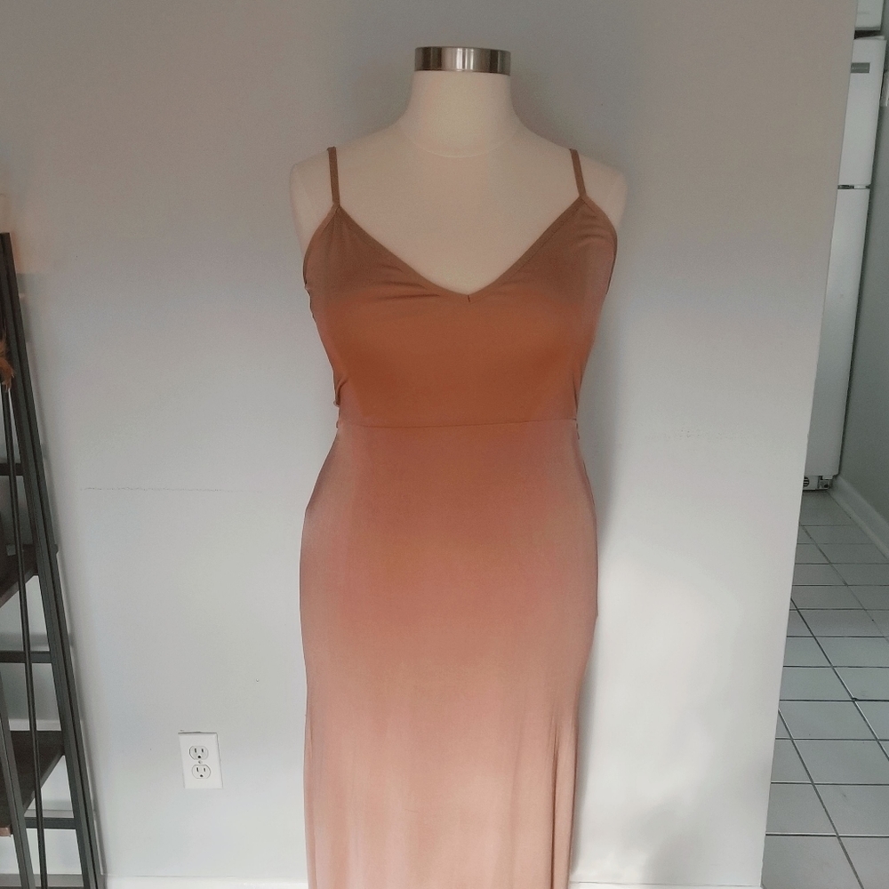 Boohoo Slinky Maxi Dress with Split